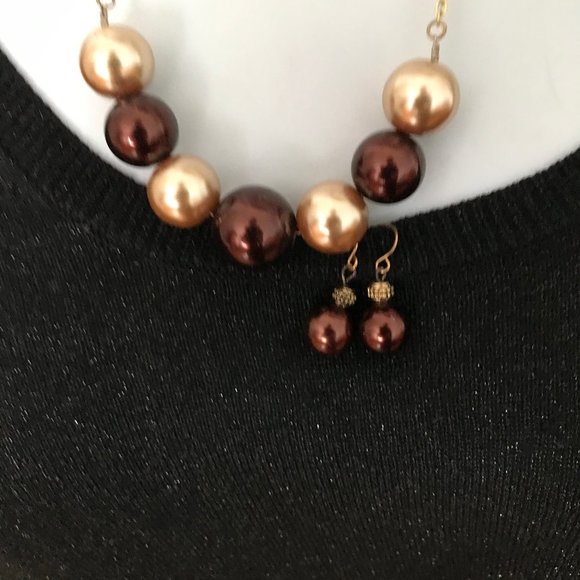 BUndle Handmade in USA Necklace pearls+earrings - Picture 3 of 6